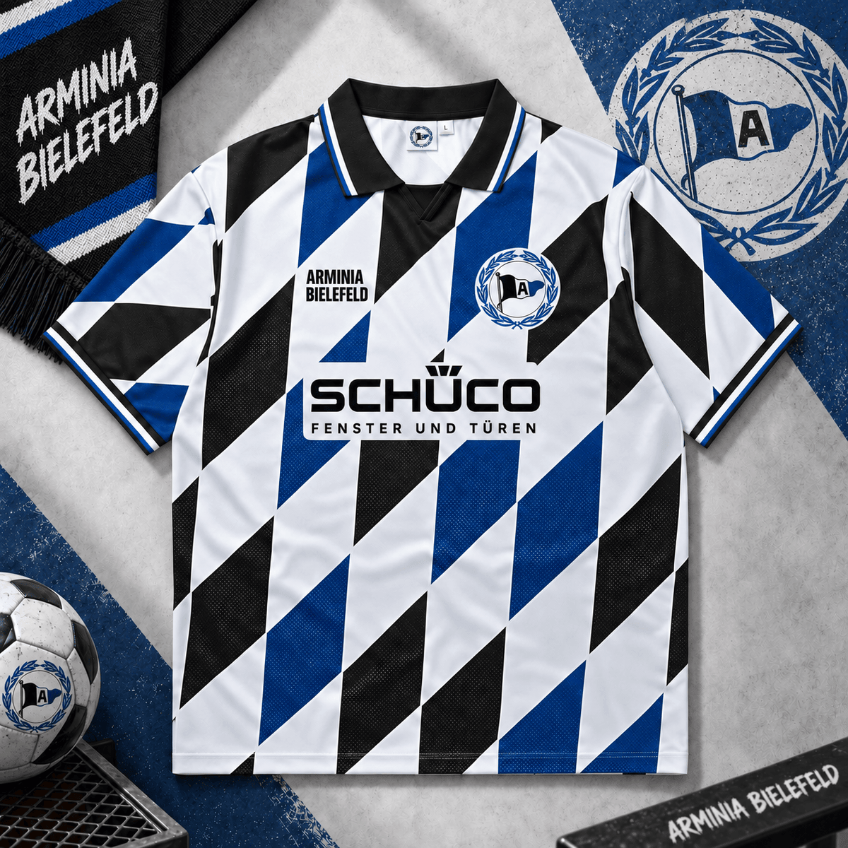 Arminia Bielefeld Collar Soccer Jersey – Retro Vintage Football Shirt