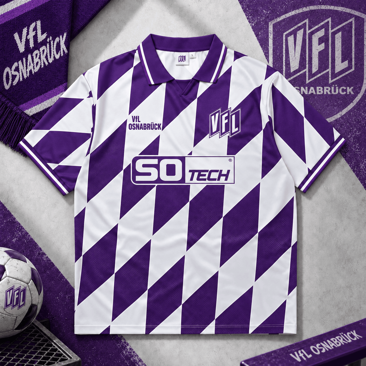 VfL Osnabrück Collar Soccer Jersey – Retro Vintage Football Shirt