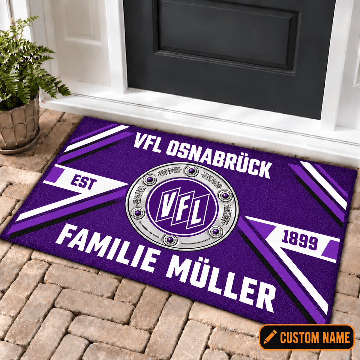 VfL Osnabrück Personalized Family Doormat – Custom Name Football Trophy Welcome Mat