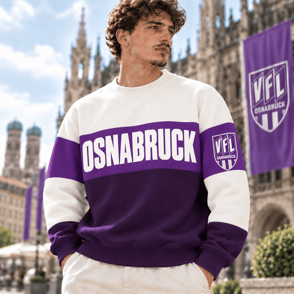 VfL Osnabrück Sweatshirt – Retro Color Block Crewneck Jumper