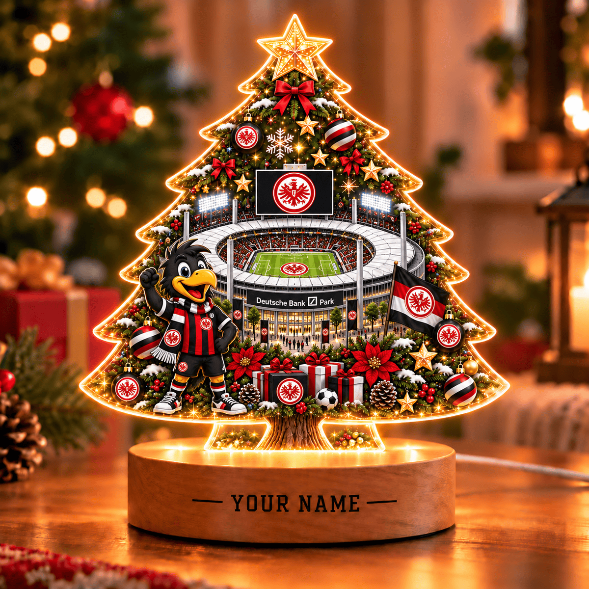 Eintracht Frankfurt Christmas Tree Led Light Custom Any Name