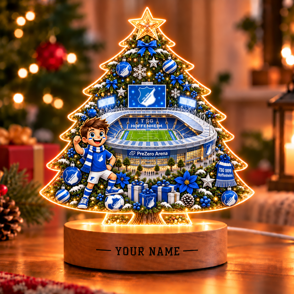 TSG Hoffenheim Christmas Tree Led Light Custom Any Name