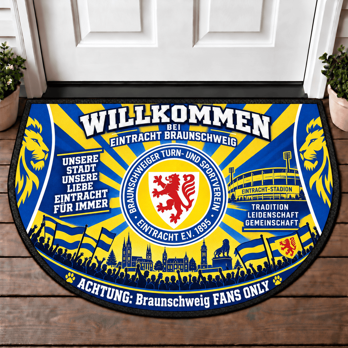 Eintracht Braunschweig Doormat Gift For Fan - Limited Edition