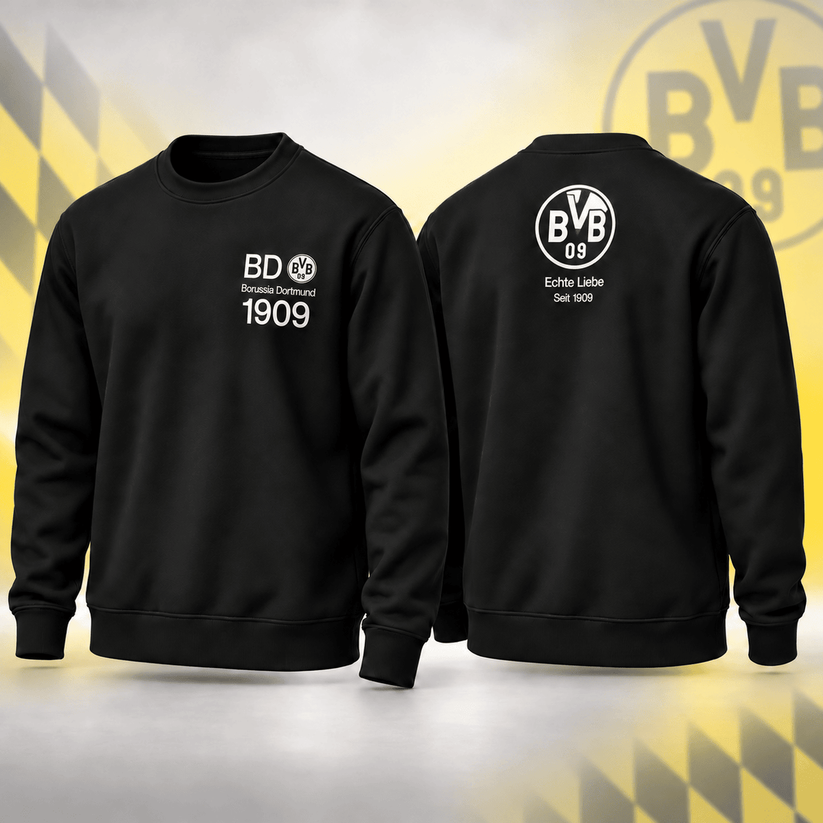 Borussia Dortmund BDL Sweatshirt – Minimalist Football Fan Crewneck Jumper