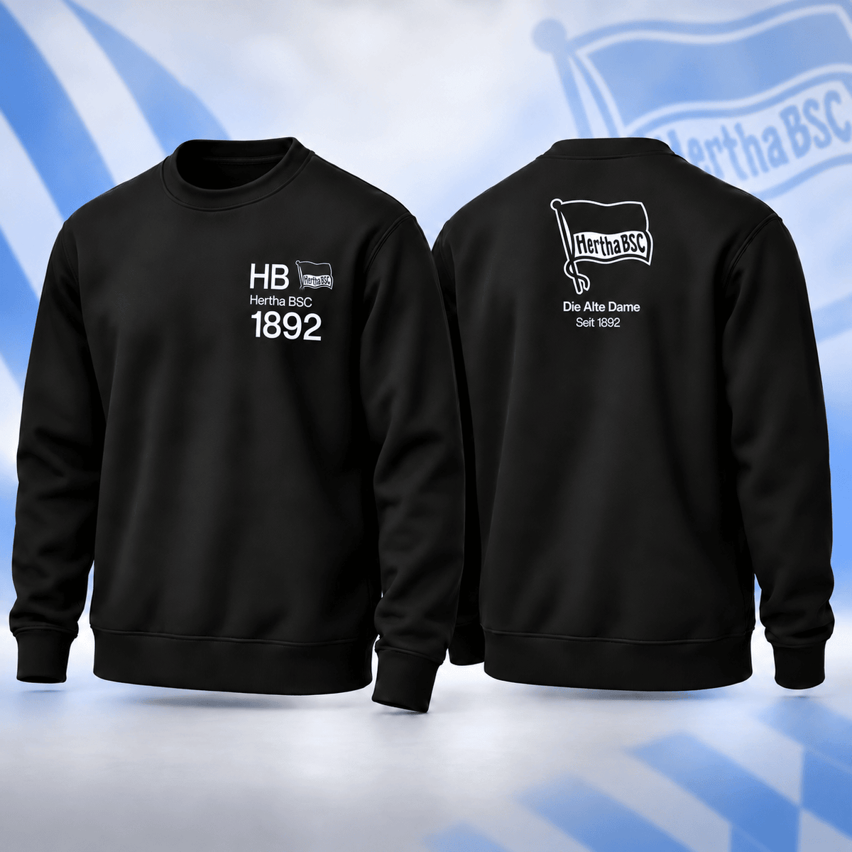 Hertha BSC BDL Sweatshirt – Minimalist Football Fan Crewneck Jumper