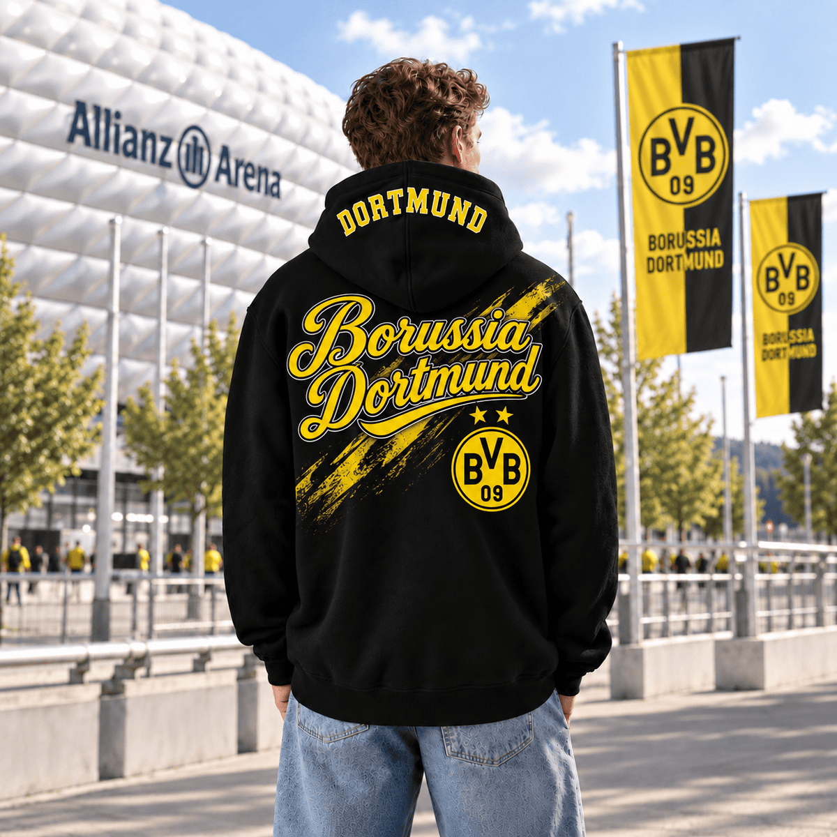 Borussia Dortmund BDL Hoodie – Black Football Fan Pullover