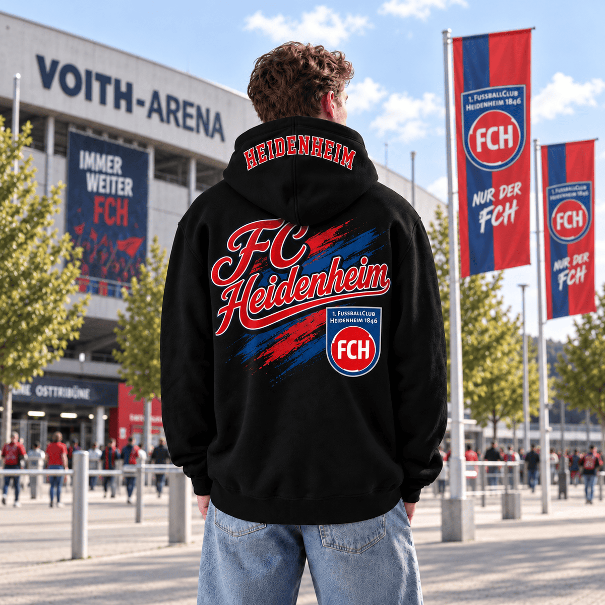 FC Heidenheim BDL Hoodie – Black Football Fan Pullover