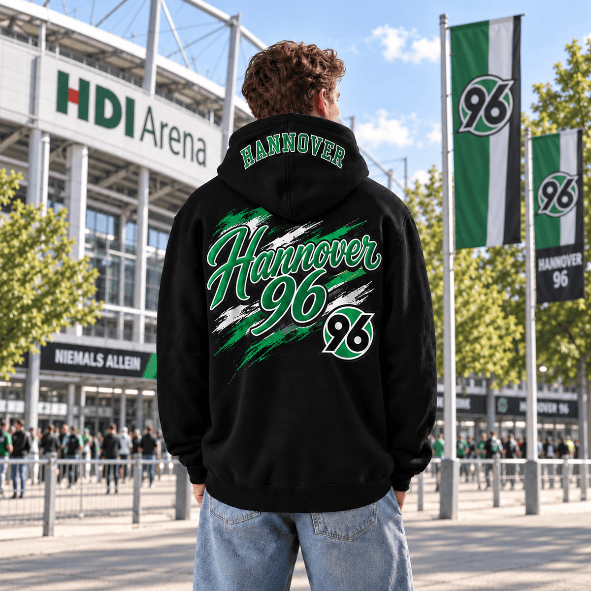 Hannover 96 BDL Hoodie – Black Football Fan Pullover