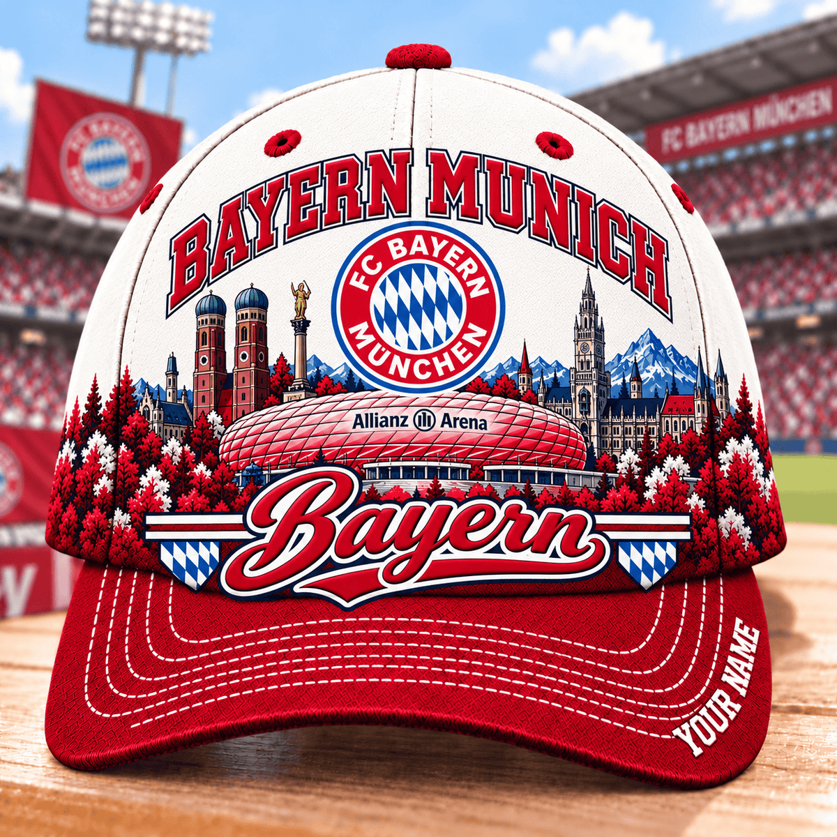 Bayern Munich Bundesliga Baseball Cap – Custom Name Curved Brim Fan Cap