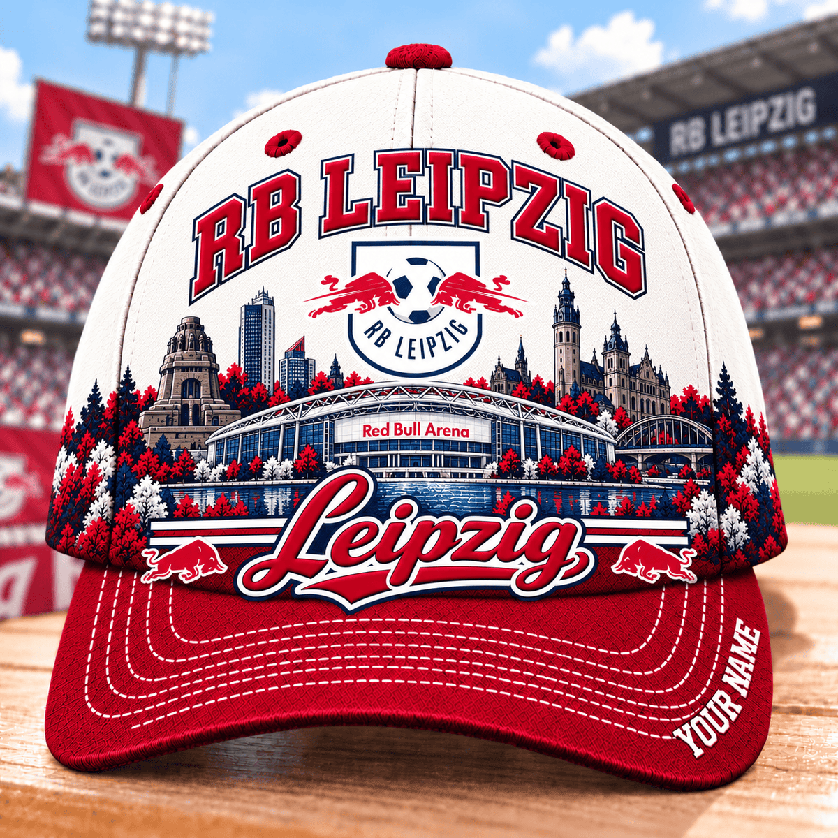 RB Leipzig Bundesliga Baseball Cap – Custom Name Curved Brim Fan Cap