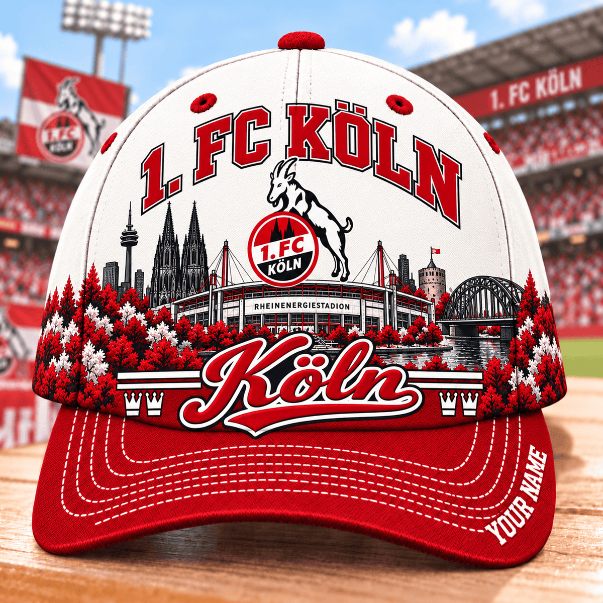 1. FC Köln Bundesliga Baseball Cap – Custom Name Curved Brim Fan Cap