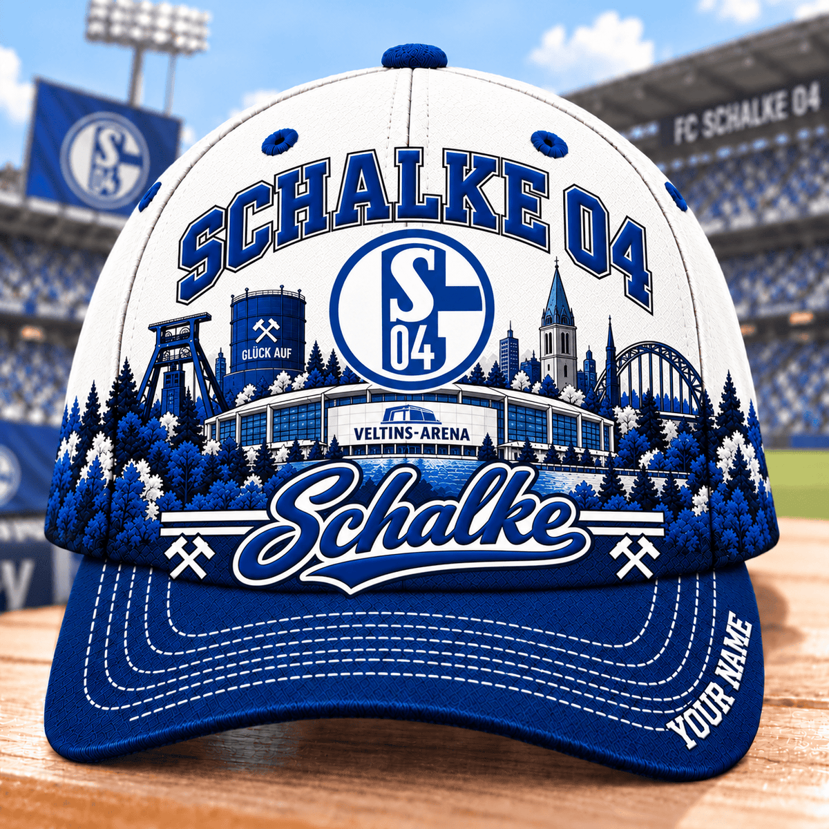 Schalke 04 Bundesliga Baseball Cap – Custom Name Curved Brim Fan Cap