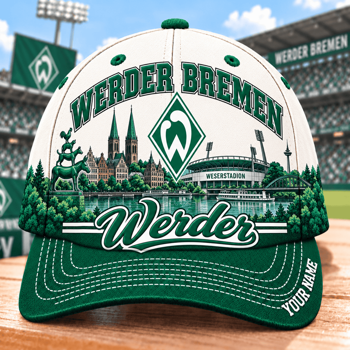 Werder Bremen Bundesliga Baseball Cap – Custom Name Curved Brim Fan Cap