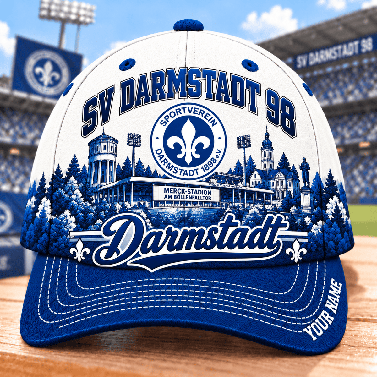 SV Darmstadt 98 Bundesliga Baseball Cap – Custom Name Curved Brim Fan Cap