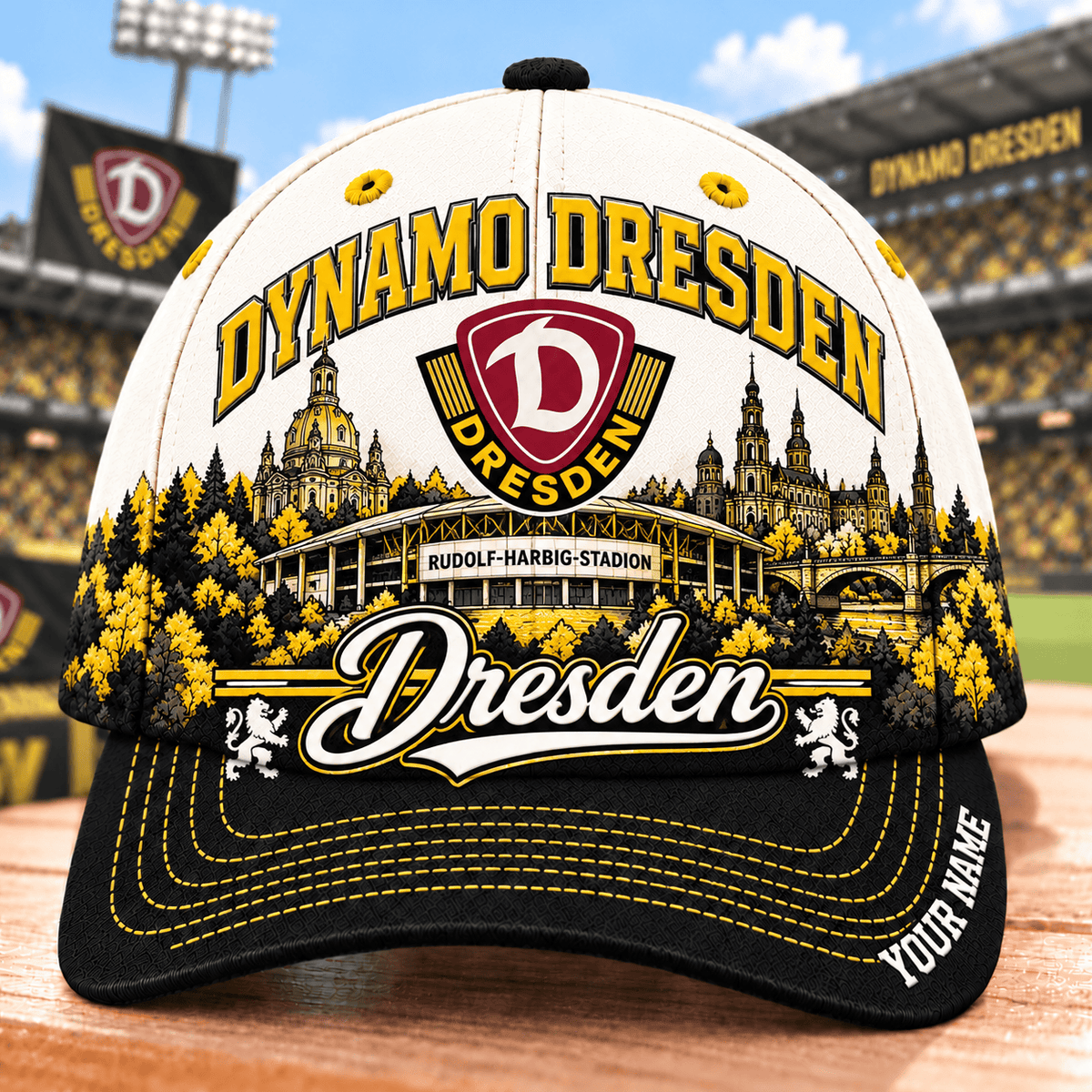Dynamo Dresden Bundesliga Baseball Cap – Custom Name Curved Brim Fan Cap