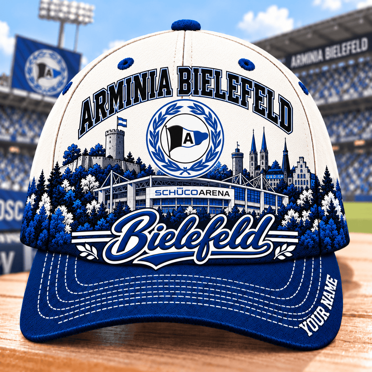Arminia Bielefeld Bundesliga Baseball Cap – Custom Name Curved Brim Fan Cap