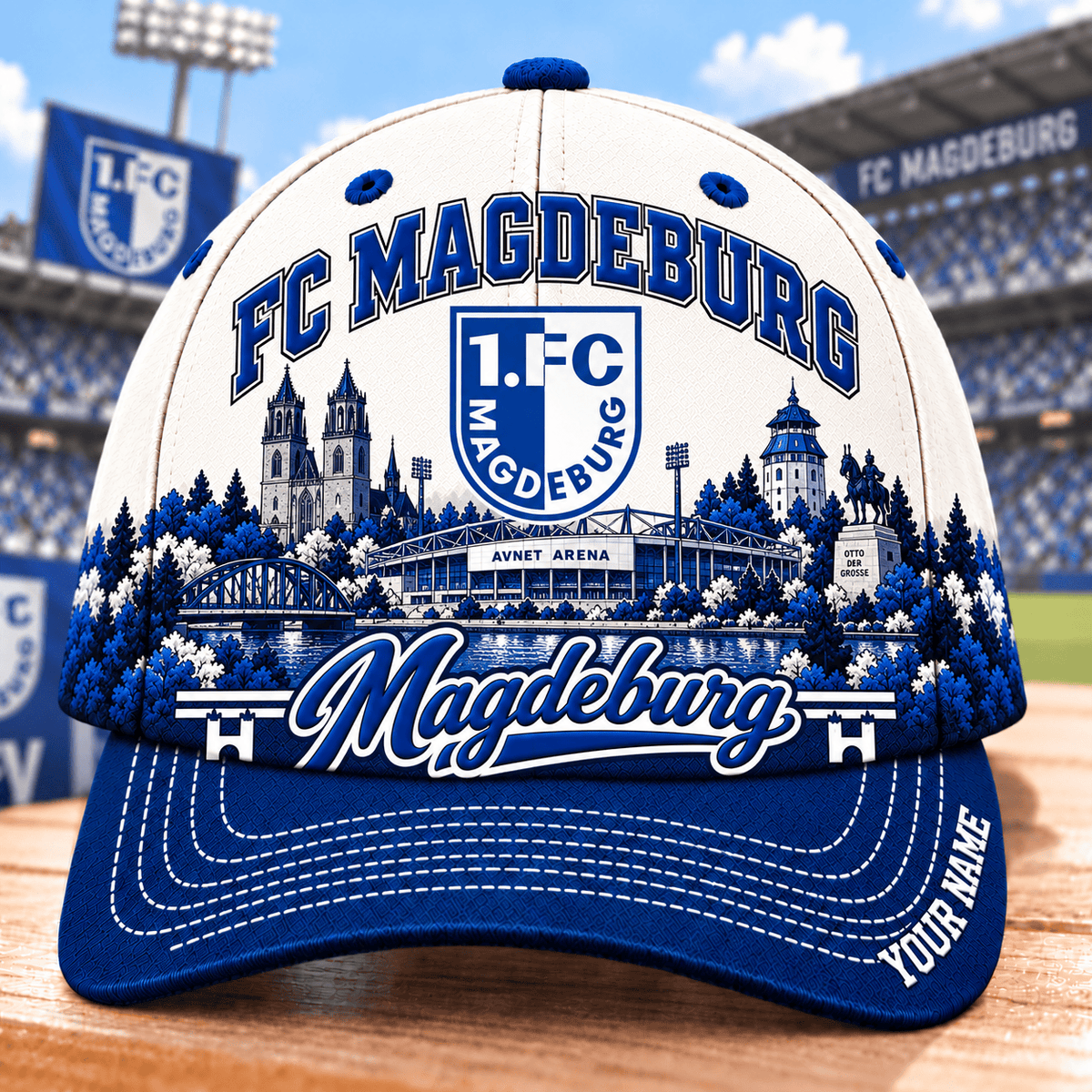 FC Magdeburg Bundesliga Baseball Cap – Custom Name Curved Brim Fan Cap