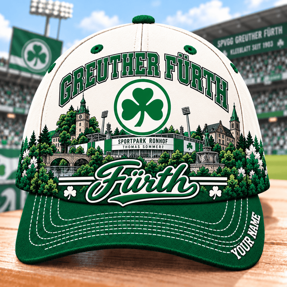 SpVgg Greuther Fürth Bundesliga Baseball Cap – Custom Name Curved Brim Fan Cap