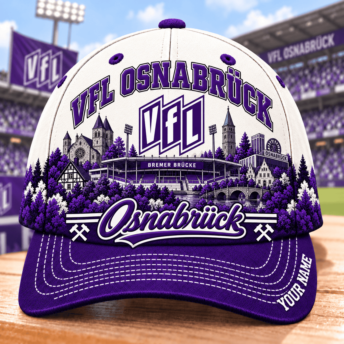 VfL Osnabrück Bundesliga Baseball Cap – Custom Name Curved Brim Fan Cap
