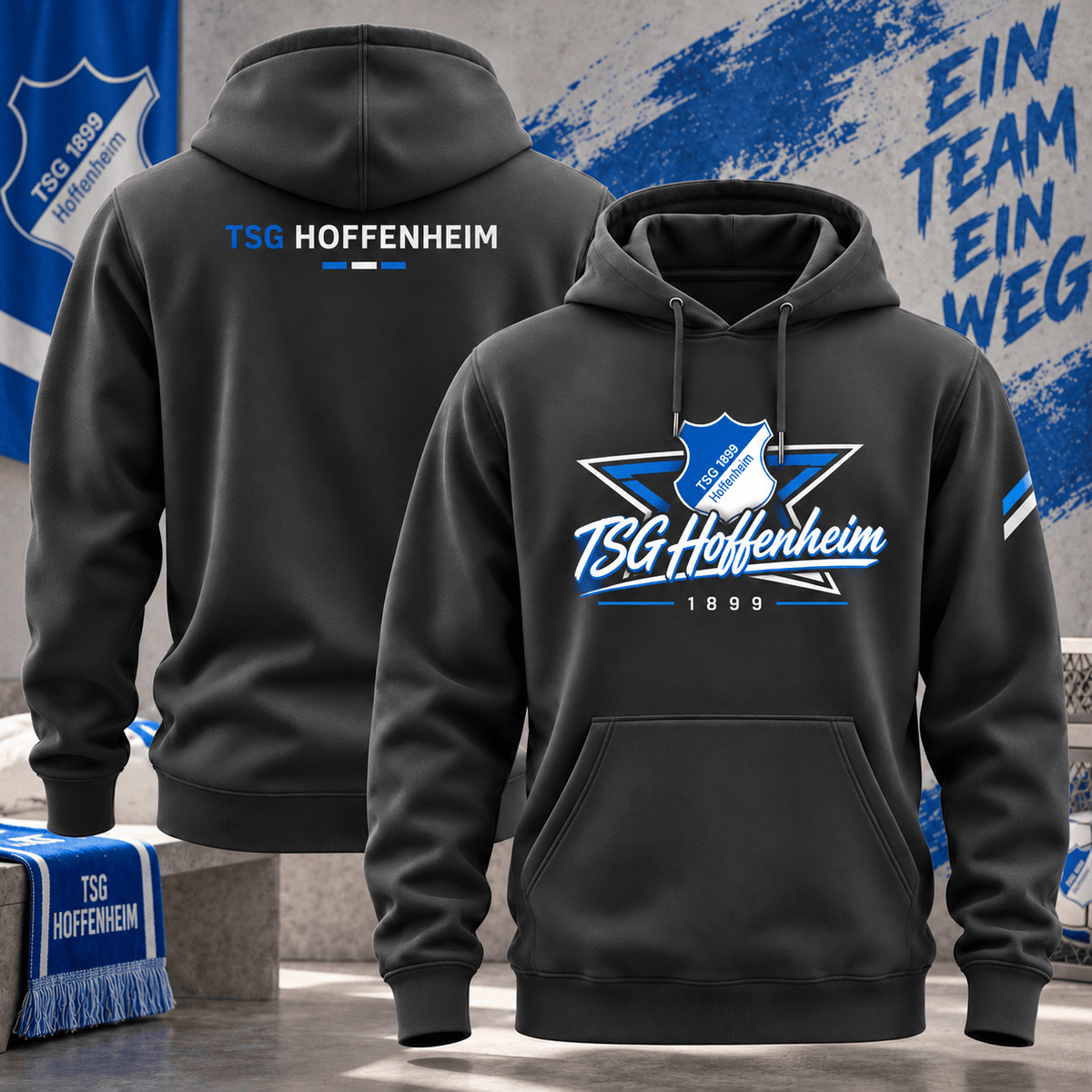 TSG Hoffenheim BDL Hoodie – German Bundesliga Soccer Fan Pullover