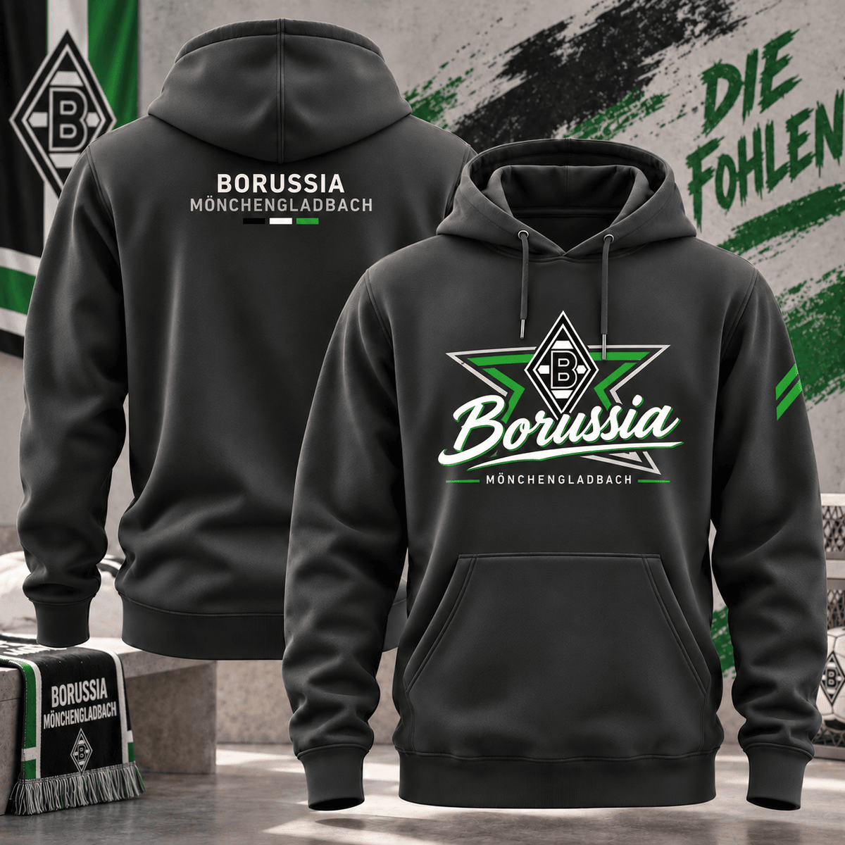 Borussia Mönchengladbach BDL Hoodie – German Bundesliga Soccer Fan Pullover