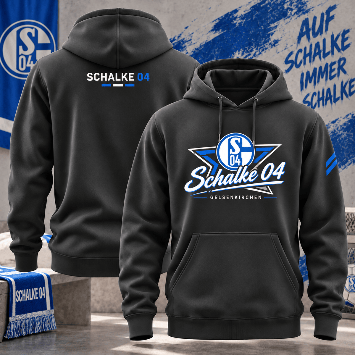 Schalke 04 BDL Hoodie – German Bundesliga Soccer Fan Pullover