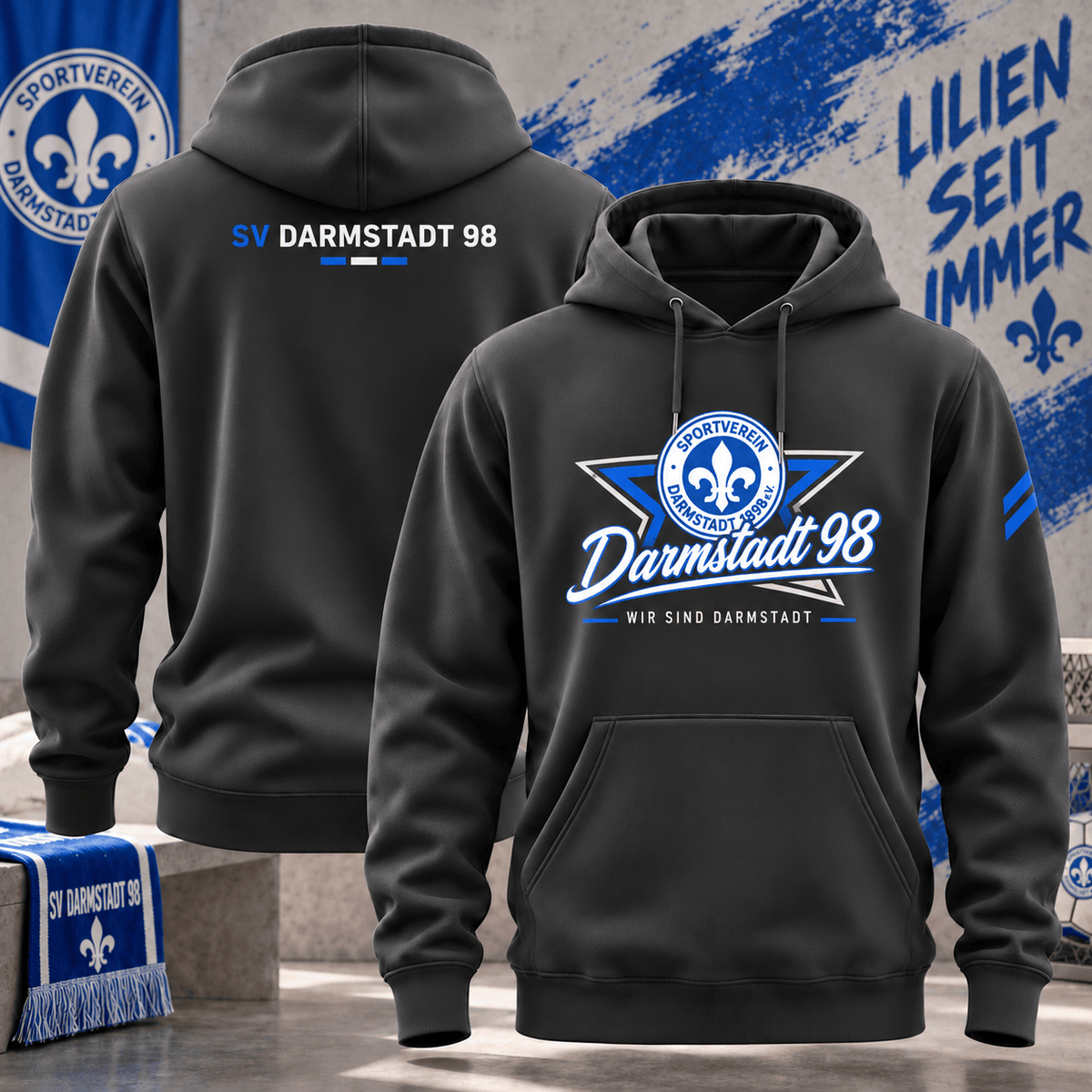 SV Darmstadt 98 BDL Hoodie – German Bundesliga Soccer Fan Pullover