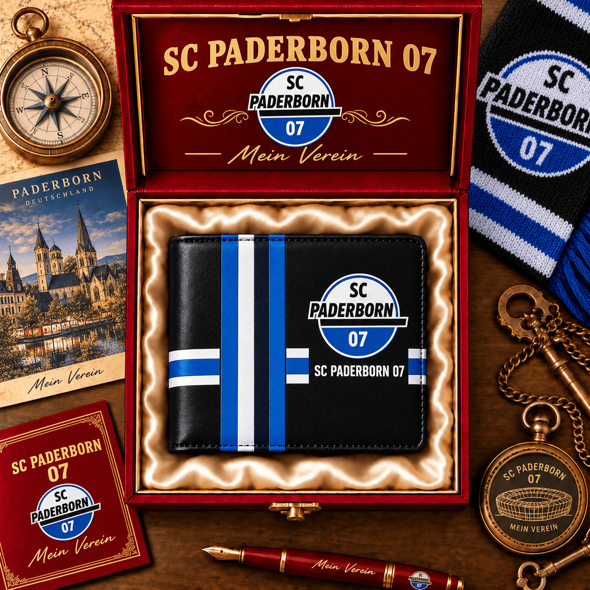SC Paderborn 07 Personalized Football Wallet – Custom Name Fan Gift