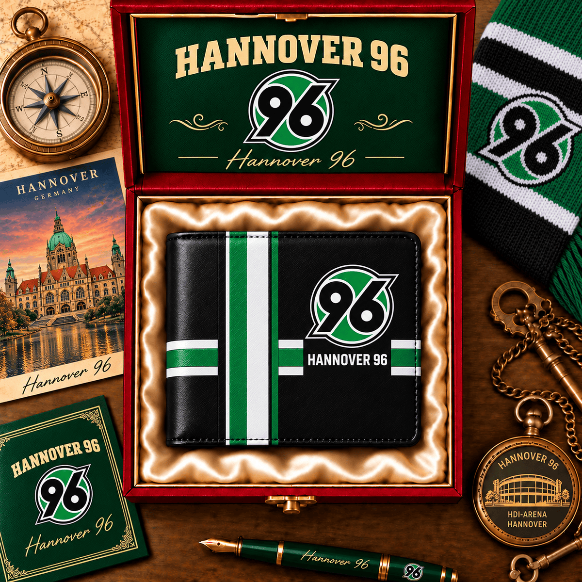 Hannover 96 Personalized Football Wallet – Custom Name Fan Gift