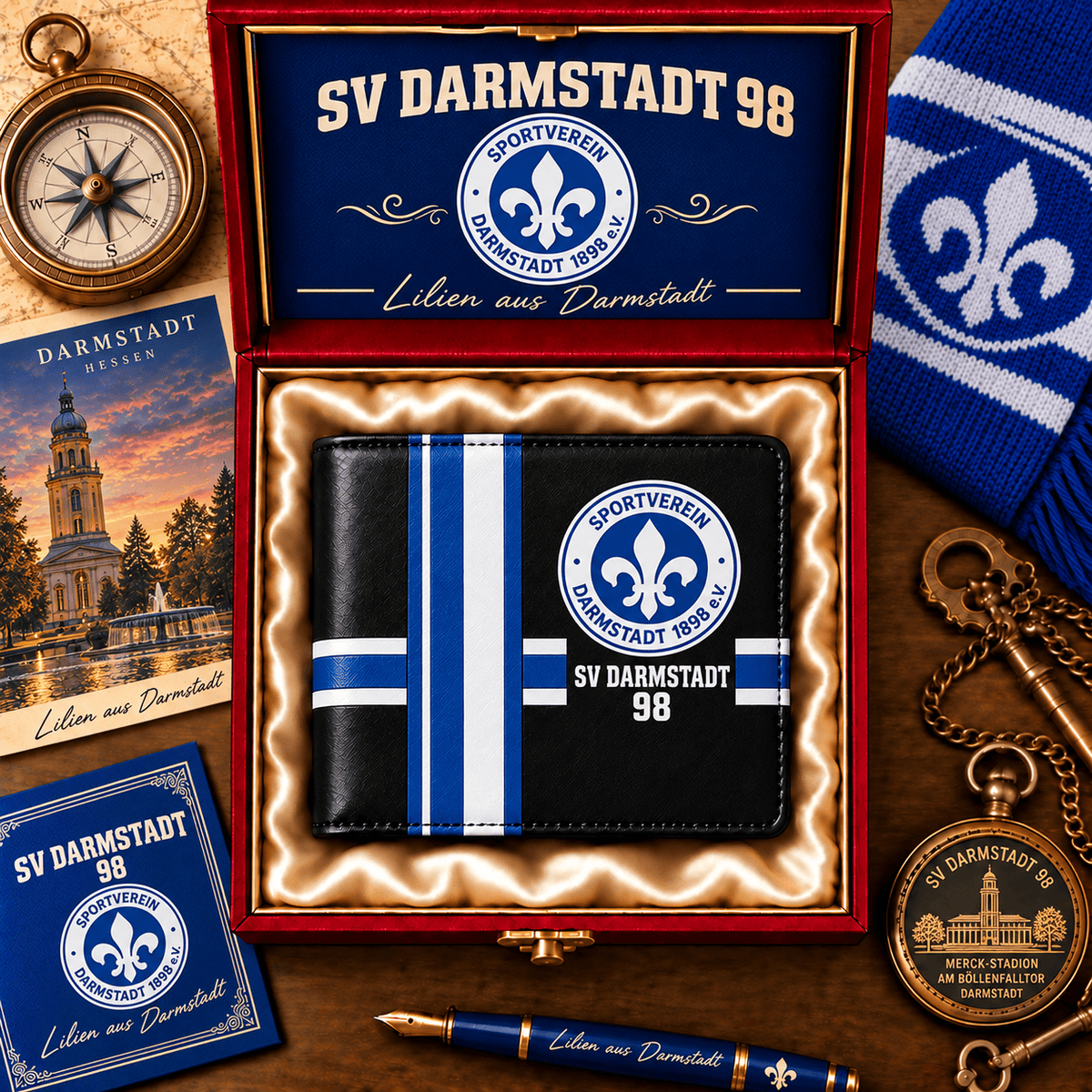 SV Darmstadt 98 Personalized Football Wallet – Custom Name Fan Gift