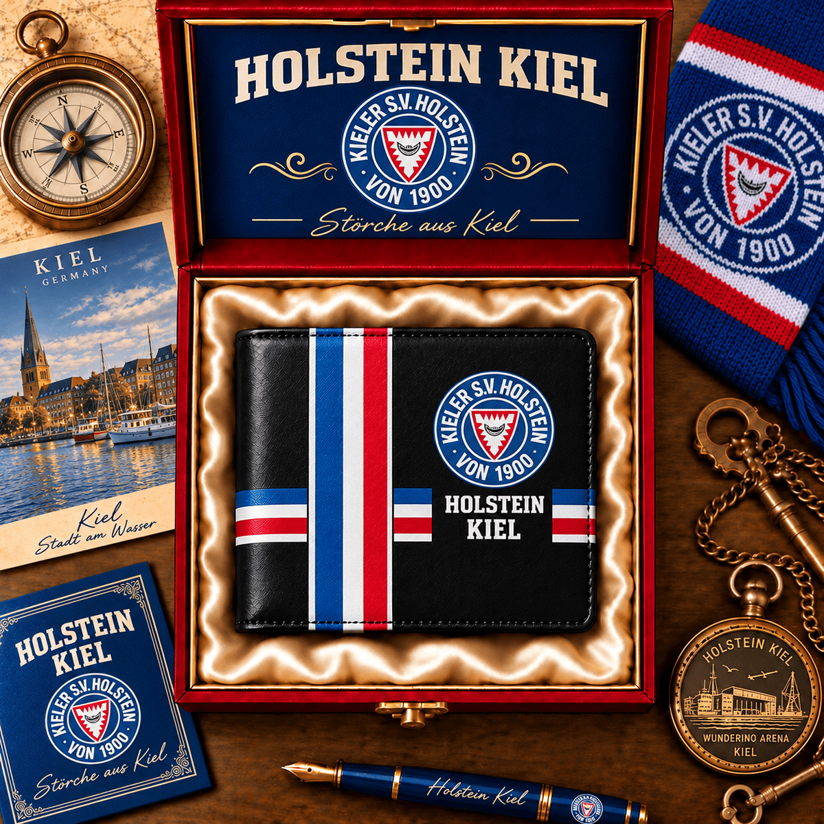 Holstein Kiel Personalized Football Wallet – Custom Name Fan Gift