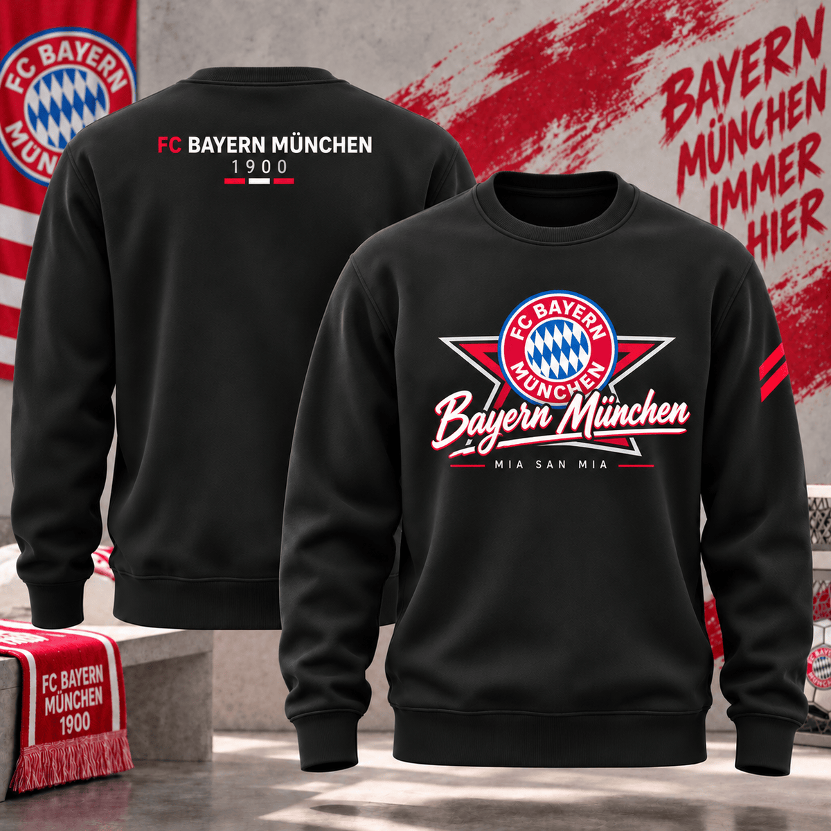 Bayern Munich Football Sweatshirt – Vintage Inspired Fan Apparel