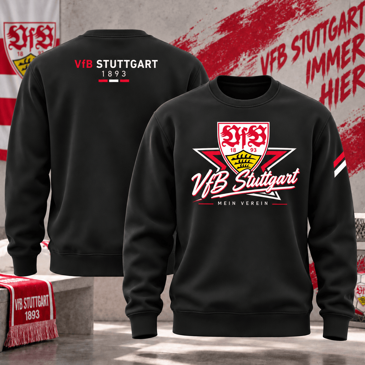 VfB Stuttgart Football Sweatshirt – Vintage Inspired Fan Apparel