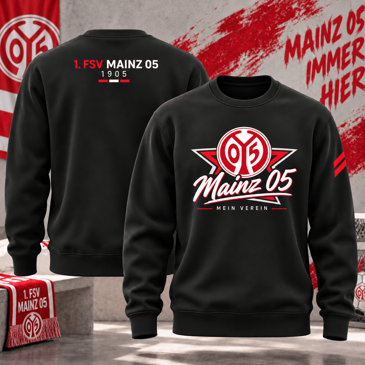 Mainz 05 Football Sweatshirt – Vintage Inspired Fan Apparel