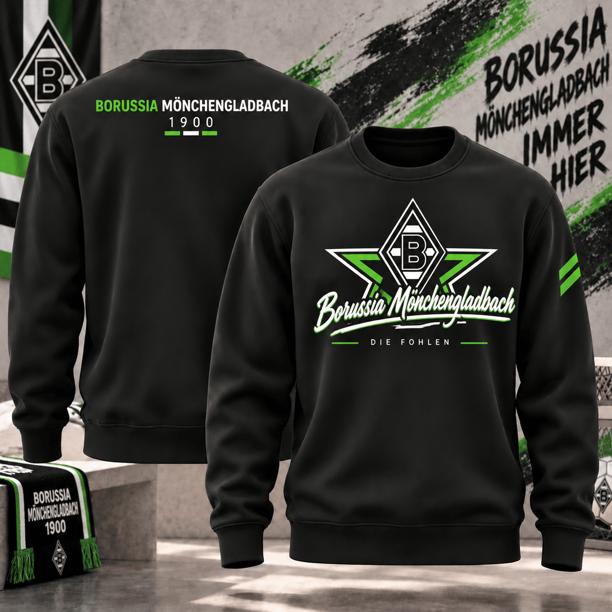 Borussia Mönchengladbach Football Sweatshirt – Vintage Inspired Fan Apparel