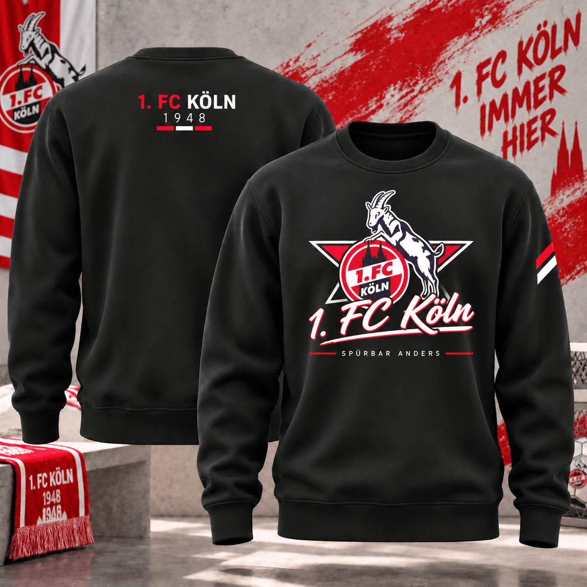 1. FC Köln Football Sweatshirt – Vintage Inspired Fan Apparel