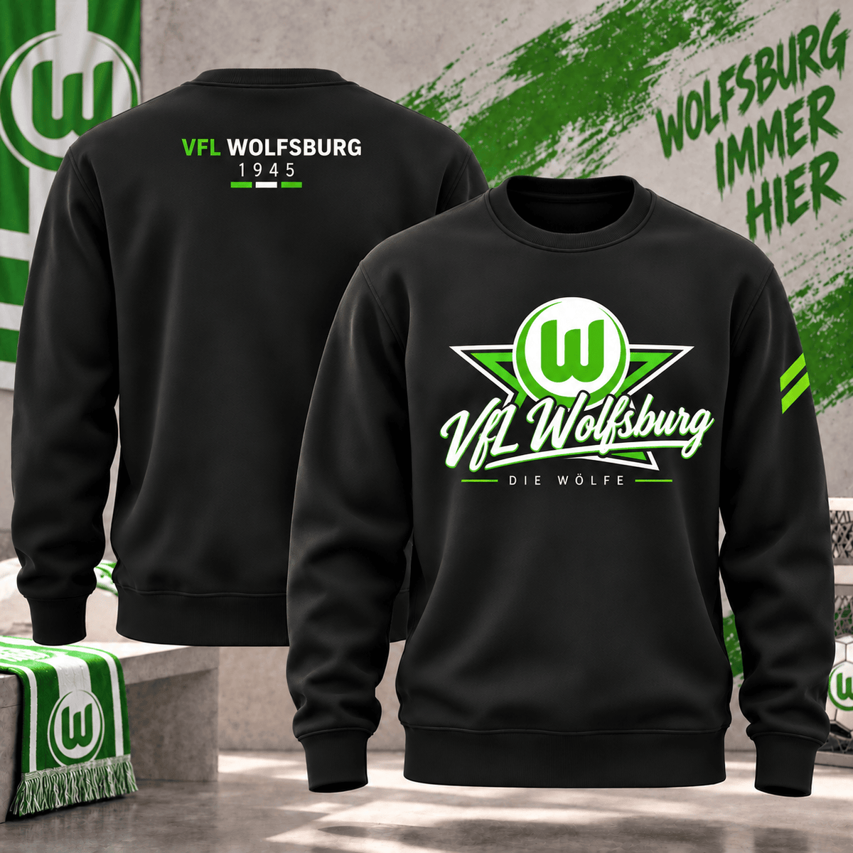 VfL Wolfsburg Football Sweatshirt – Vintage Inspired Fan Apparel