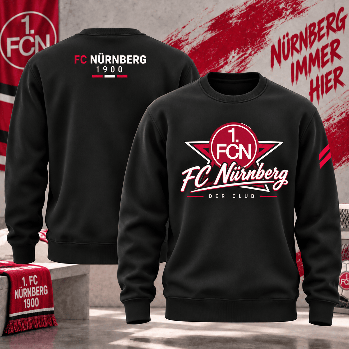 FC Nürnberg Football Sweatshirt – Vintage Inspired Fan Apparel