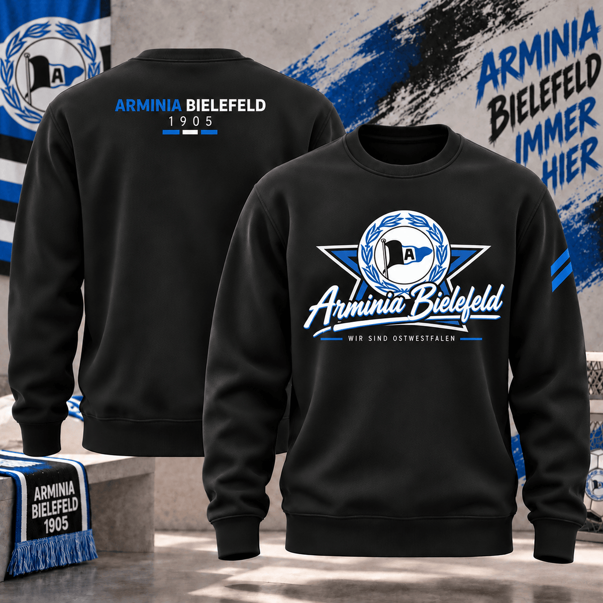 Arminia Bielefeld Football Sweatshirt – Vintage Inspired Fan Apparel
