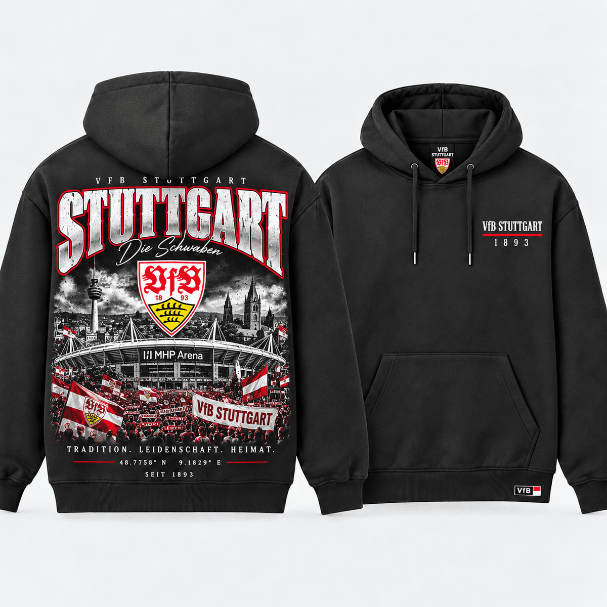 VfB Stuttgart Stadium Graphic Hoodie – Vintage Football Fan Edition