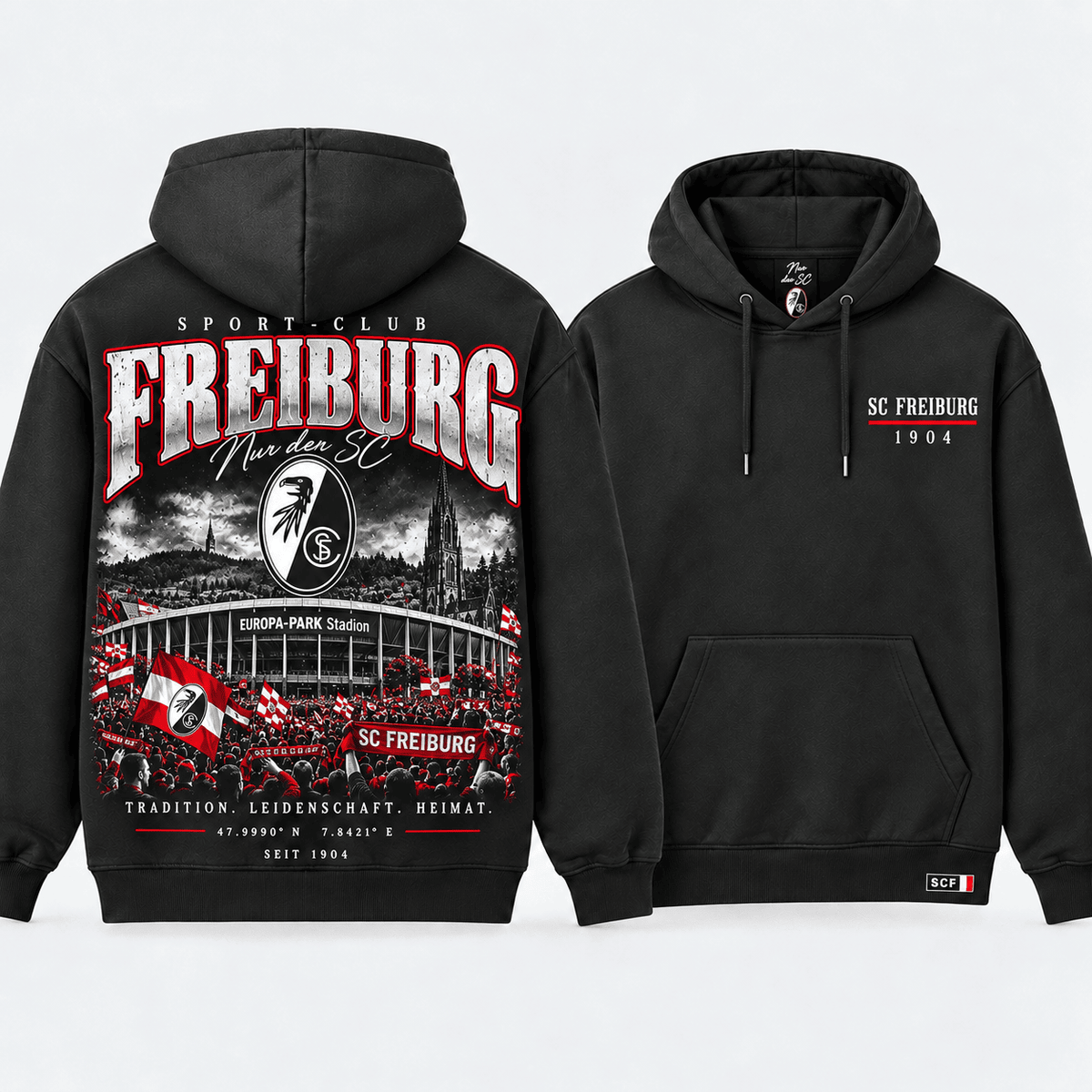 SC Freiburg Stadium Graphic Hoodie – Vintage Football Fan Edition