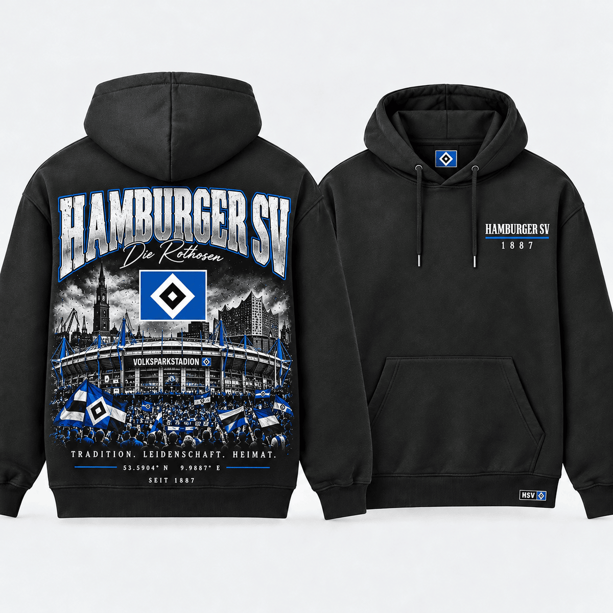 Hamburger SV Stadium Graphic Hoodie – Vintage Football Fan Edition