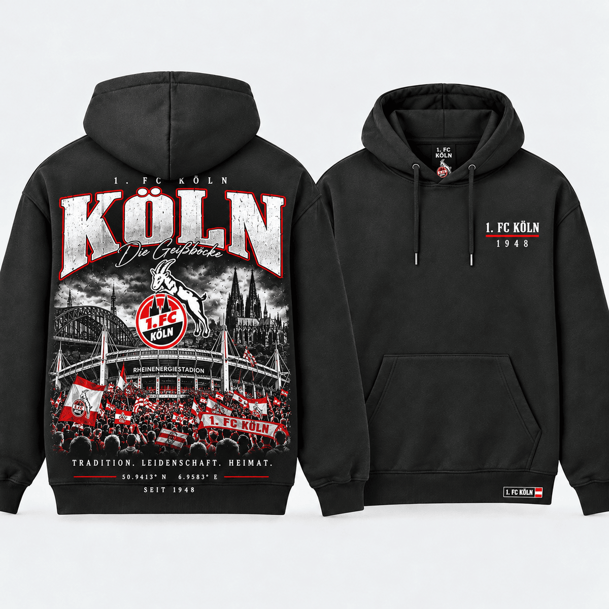 1. FC Köln Stadium Graphic Hoodie – Vintage Football Fan Edition