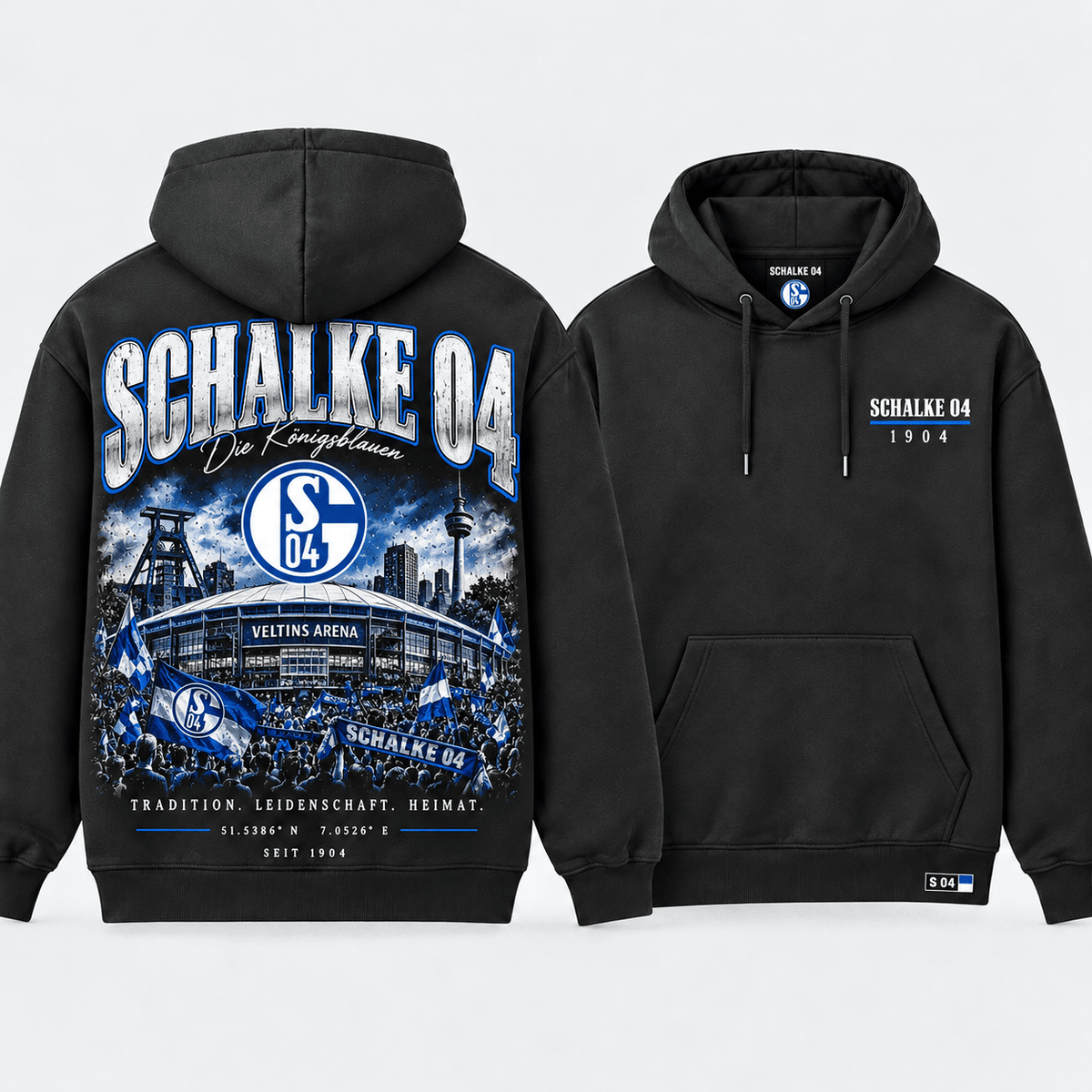 Schalke 04 Stadium Graphic Hoodie – Vintage Football Fan Edition