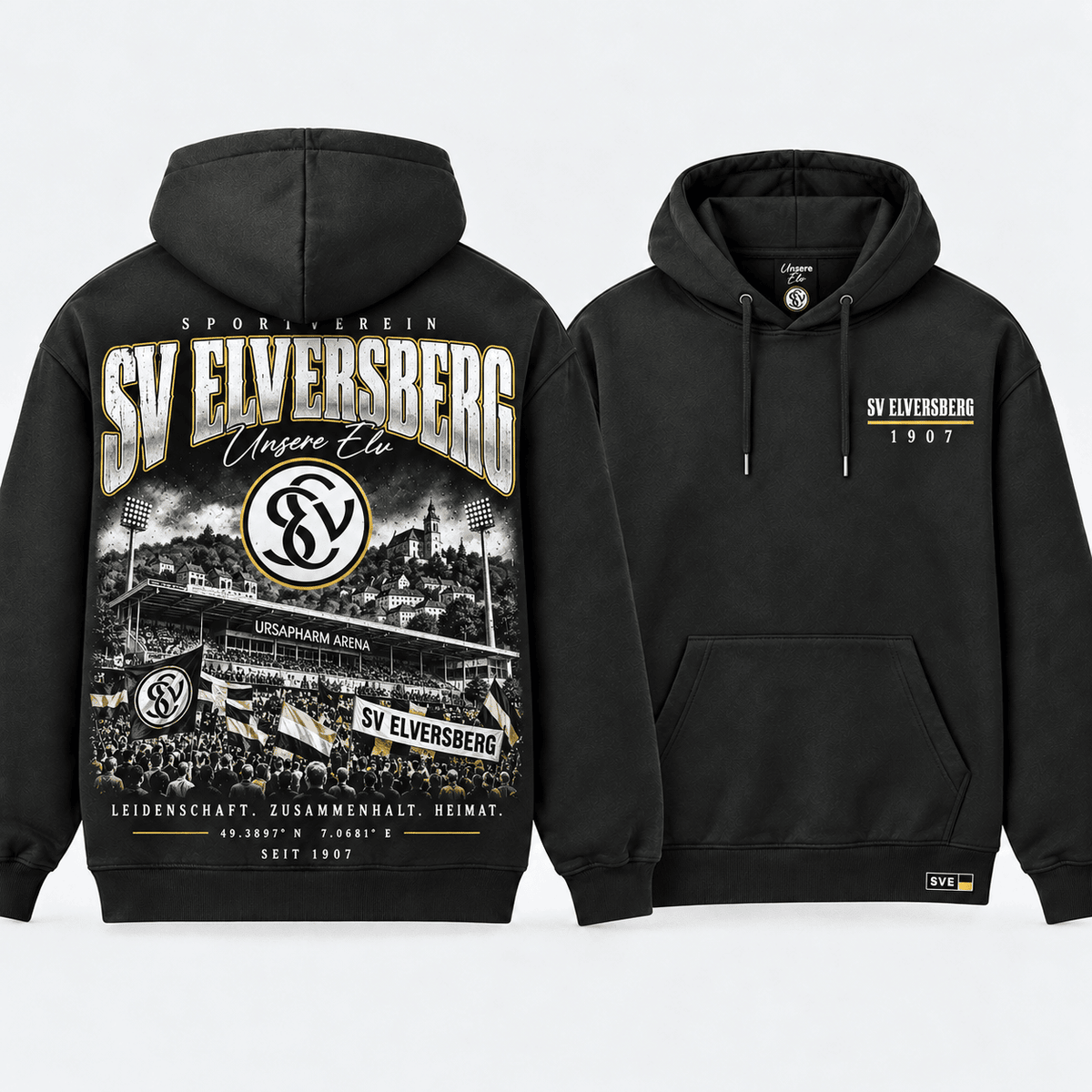 SV Elversberg Stadium Graphic Hoodie – Vintage Football Fan Edition