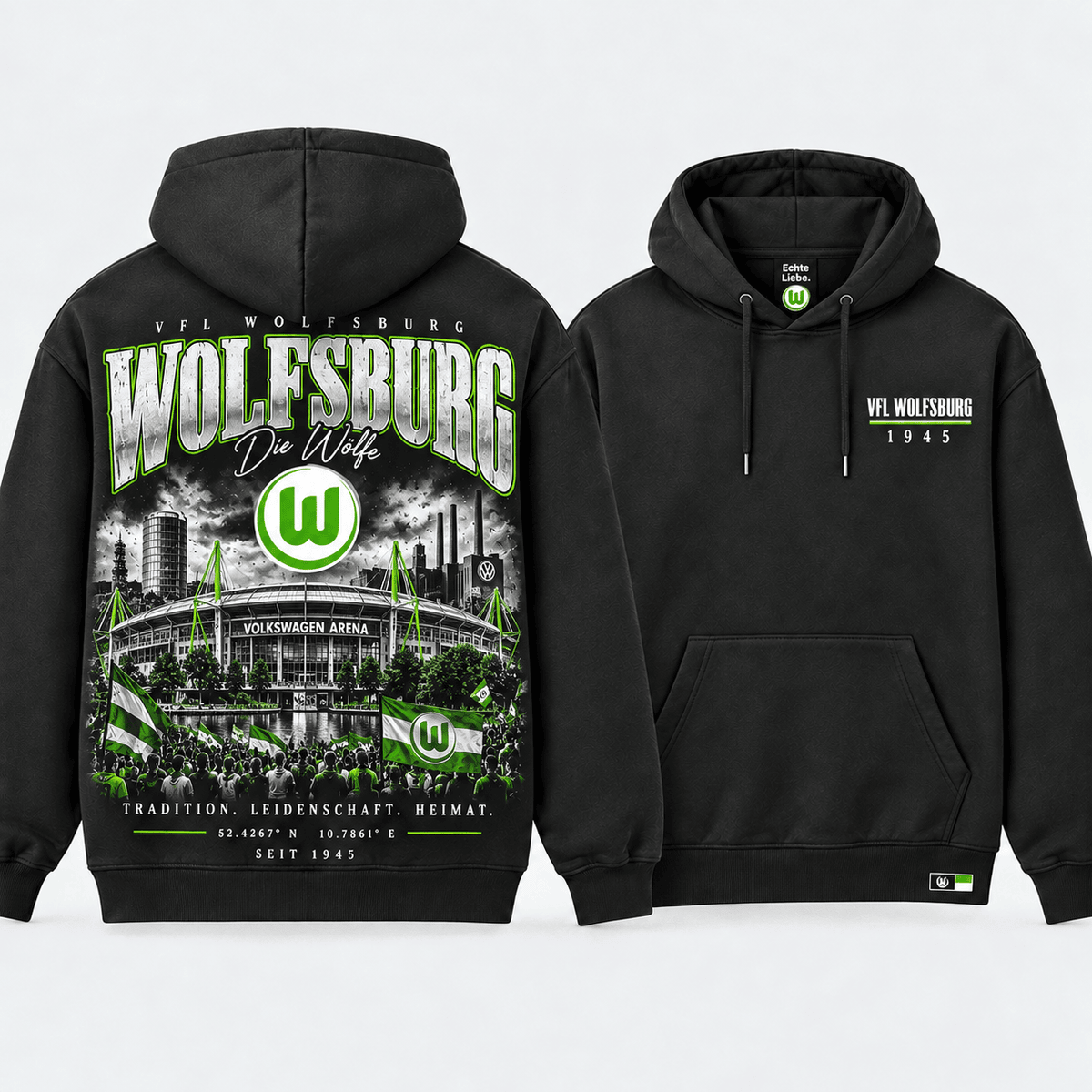 VfL Wolfsburg Stadium Graphic Hoodie – Vintage Football Fan Edition