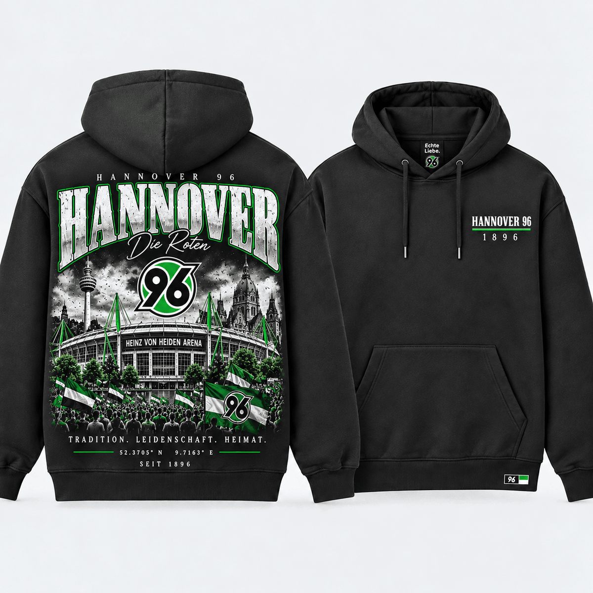 Hannover 96 Stadium Graphic Hoodie – Vintage Football Fan Edition