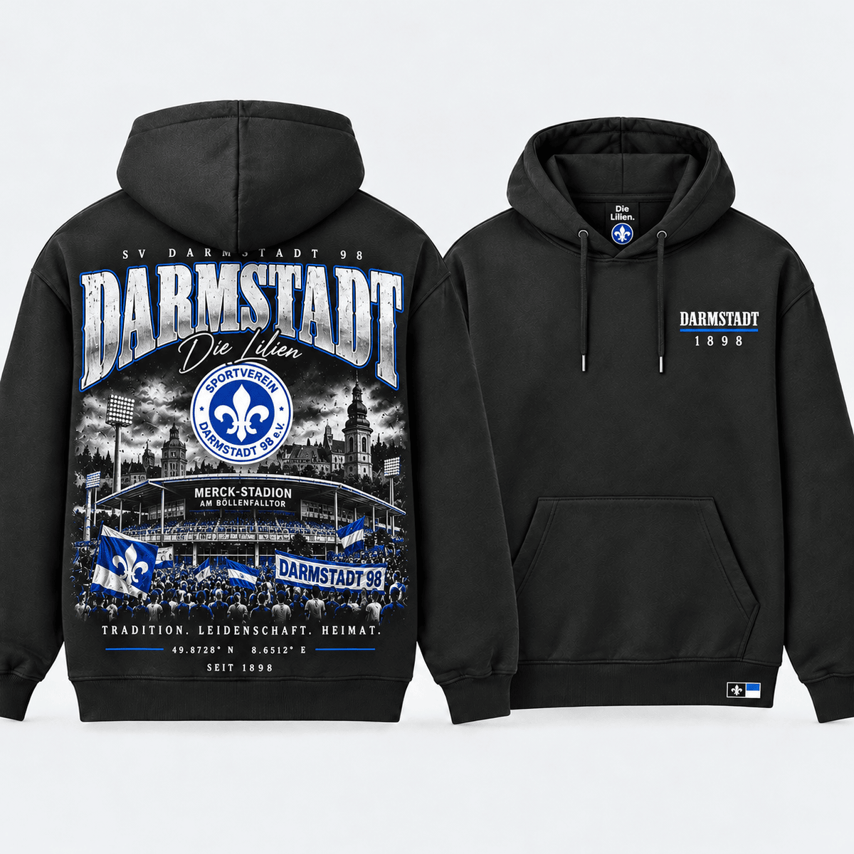 SV Darmstadt 98 Stadium Graphic Hoodie – Vintage Football Fan Edition