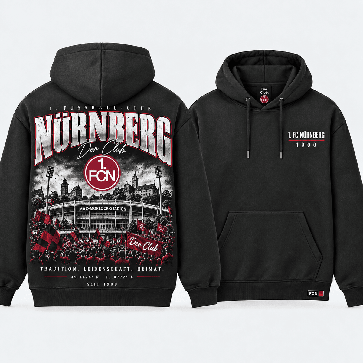 FC Nürnberg Stadium Graphic Hoodie – Vintage Football Fan Edition