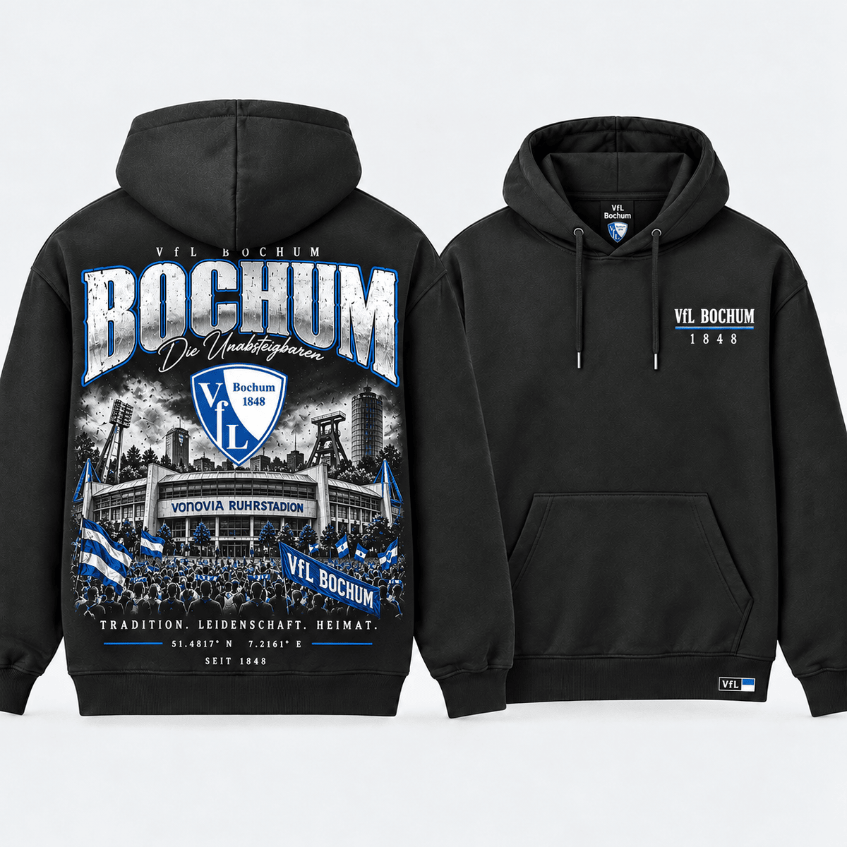 VfL Bochum Stadium Graphic Hoodie – Vintage Football Fan Edition